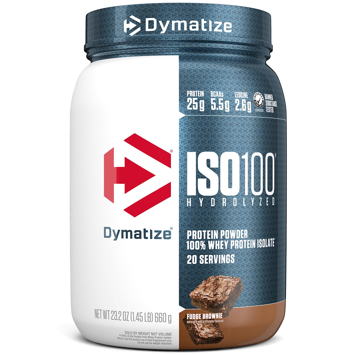 Dymatize ISO100 Fudge Brownie 20 serve tub