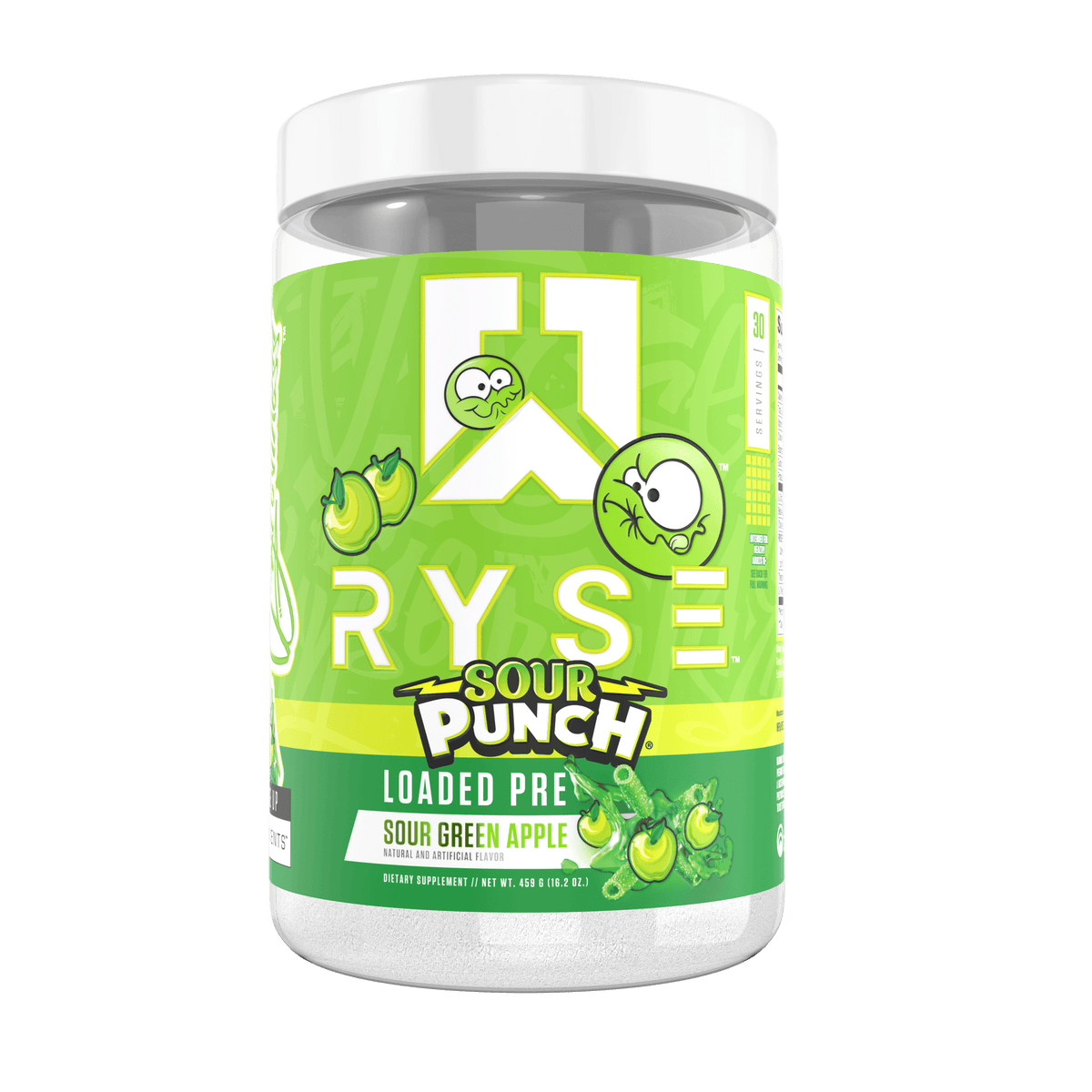 RYSE Loaded Pre Sour Punch Sour Green Apple