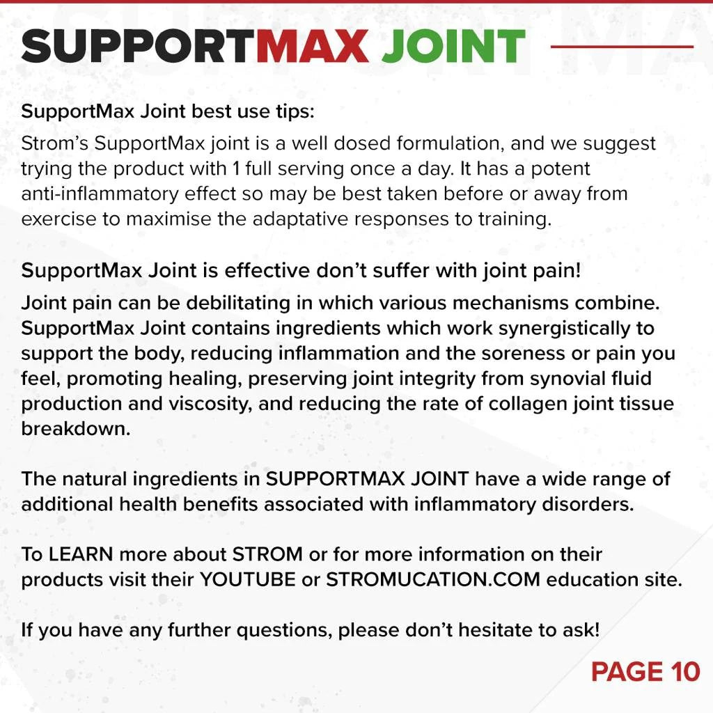 SupportMAX Joint - Strom Sports Australia -