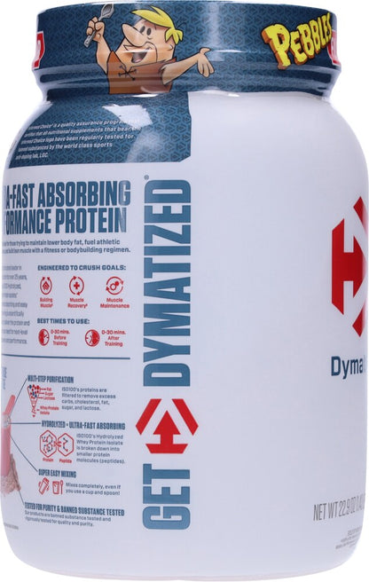 Dymatize ISO100 Cocoa Pebbles 20 serve side panel