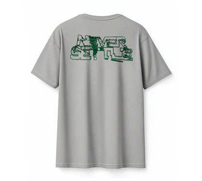 NEVER SETTLE // Heavy Oversized T-Shirt Grey - Strom Sports Australia - 