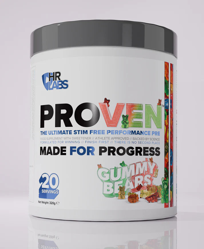 HR Labs PROVEN stim Free Stocked by Strom Sports Supplements Australia gummy bears flavour 20 serve 