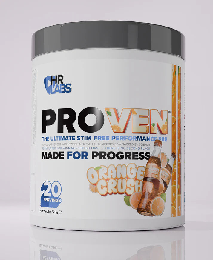 HR Labs PROVEN stim Free Stocked by Strom Sports Supplements Australia orange crush flavour 20 serve 